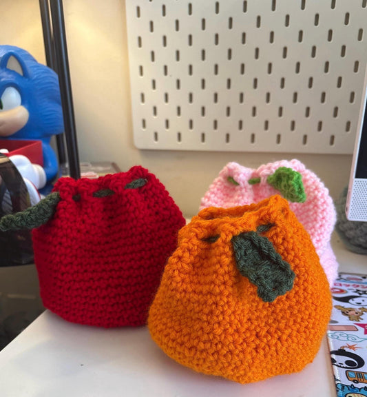 Crochet fruit pouch