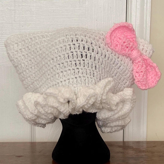 crochet hello kitty hat