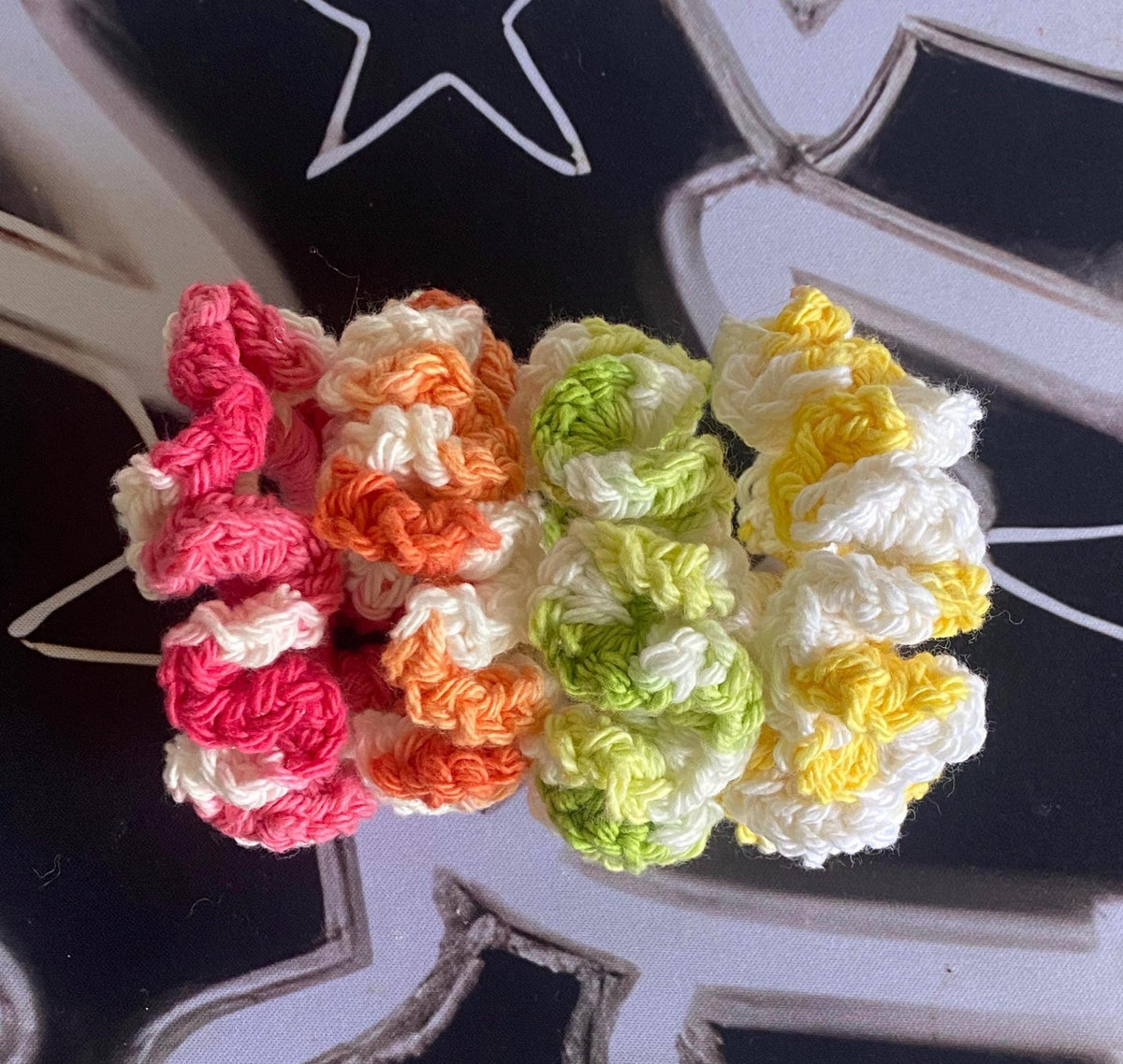 handmade crochet scrunchies